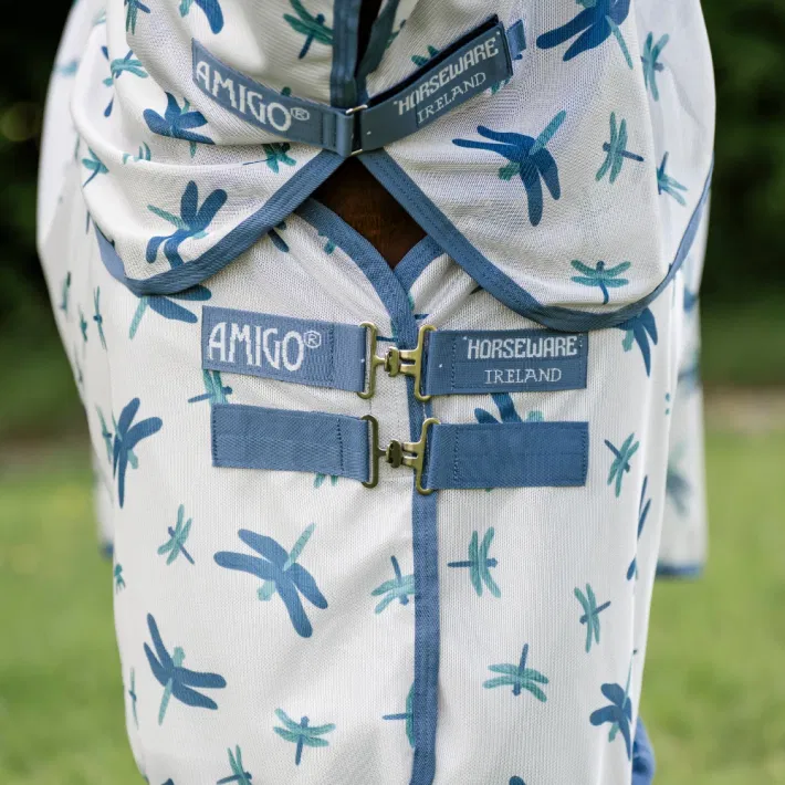 Dragonfly Print/Silver/Blue & Sage